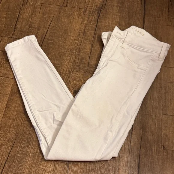 American Eagle Outfitters Women's White Skinny Jeans - Picture 1 of 5